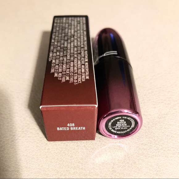 NWT MAC LOVE ME Lipstick-408 BATED BREATH - Picture 8 of 8